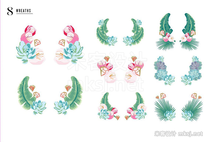 png素材 SALE Palm Succulent Illustrations