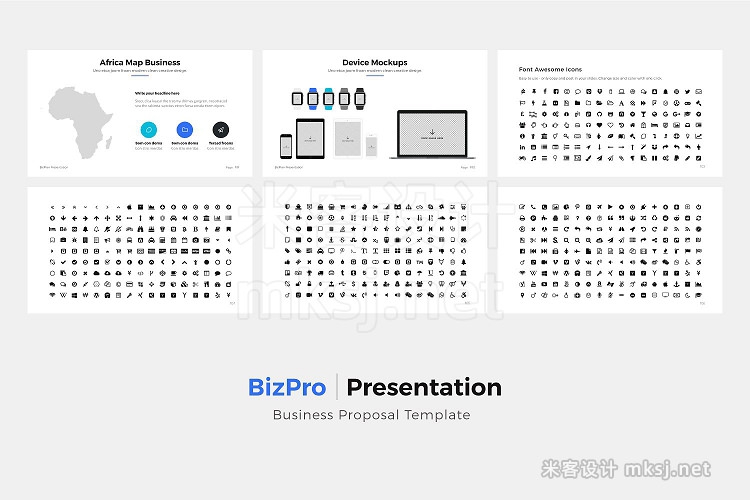 png素材 BizPro Google Slides Template Gift