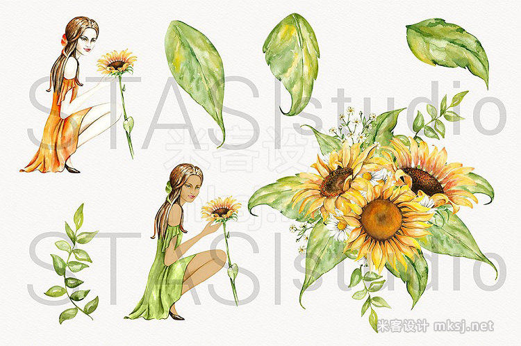 png素材 Summer Fashion Girl Clipart