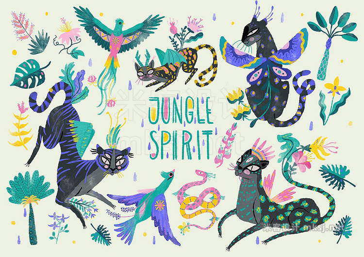 png素材 Jungle Spirit Clip Art Set