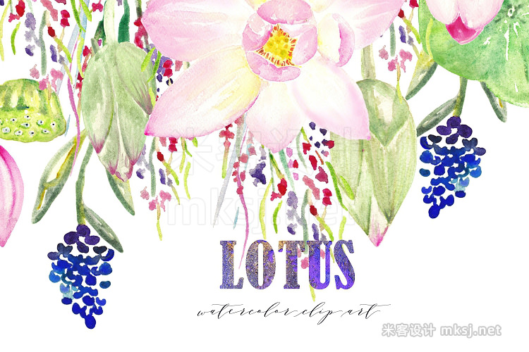 png素材 Lotus Watercolor Clip Art