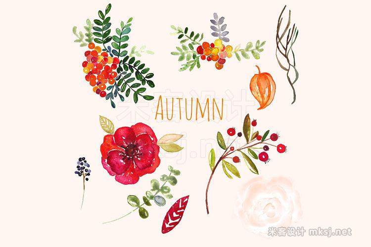 png素材 Autumn Watercolor clip art