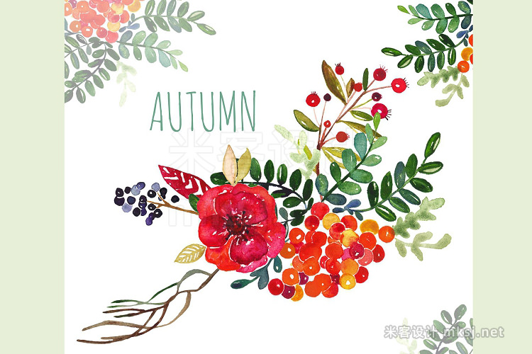 png素材 Autumn Watercolor clip art