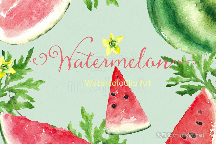 png素材 Watermelon watercolor clip art