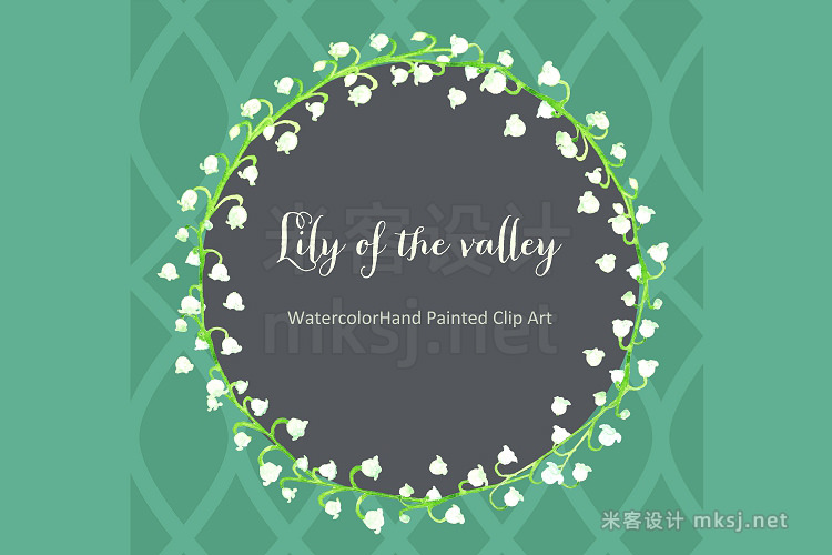 png素材 Lily of the valley watercolors