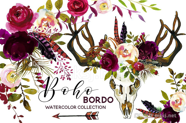 png素材 Watercolor Floral Graphic Bundle