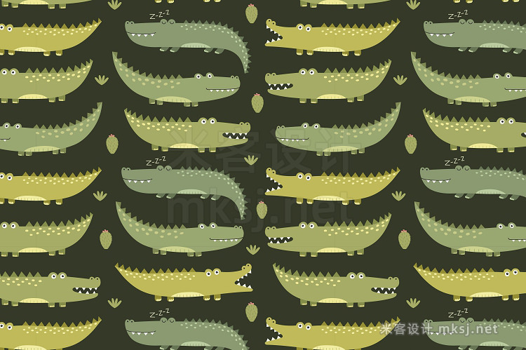 png素材 Safari animals patterns stickers