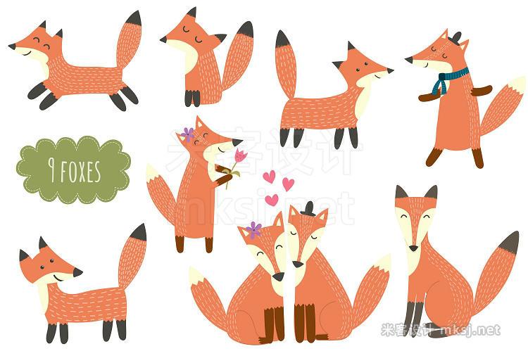 png素材 Fox Tales patterns