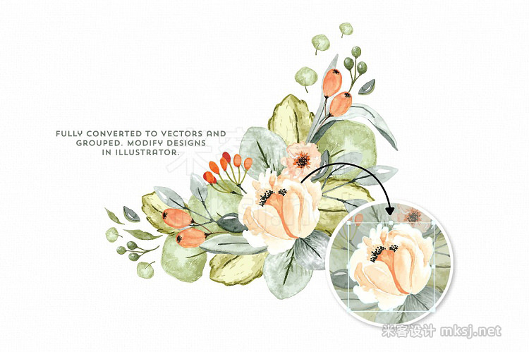 png素材 Orchard Park Watercolor Florals