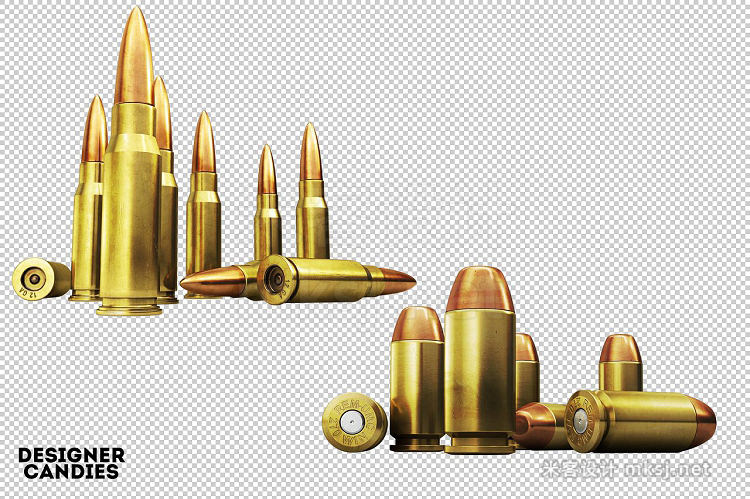png素材 3D Bullet Renders Pack