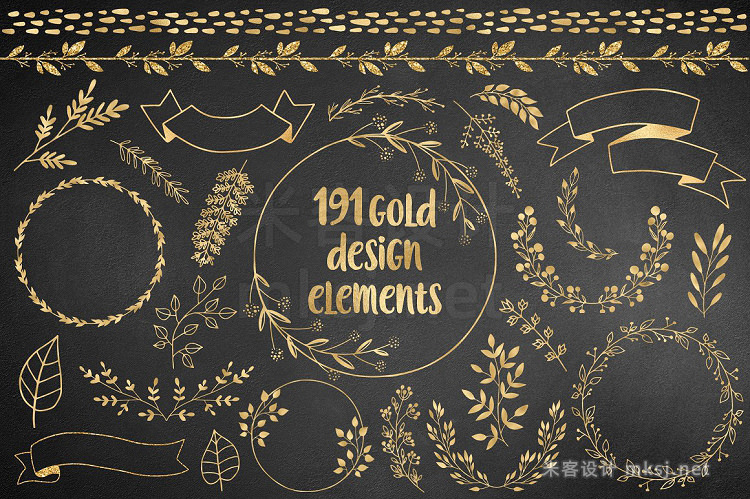 png素材 191 Gold Design Elements