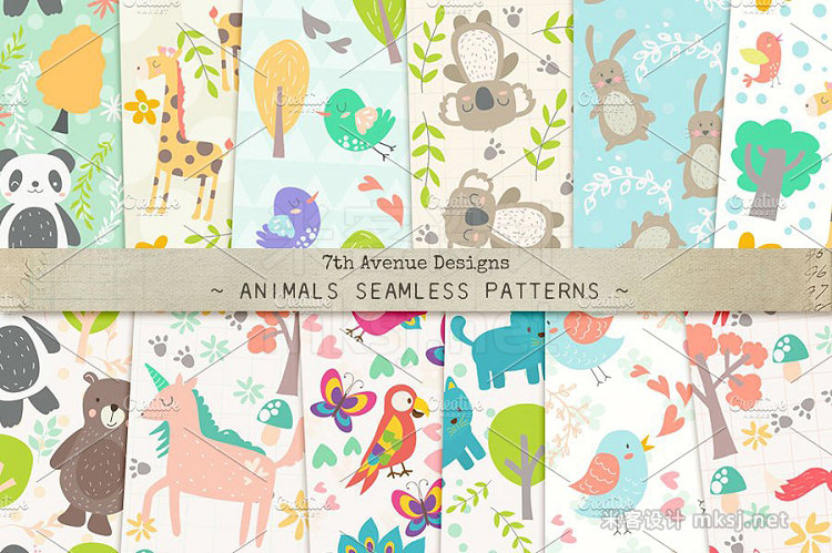 png素材 Animals Seamless Patterns