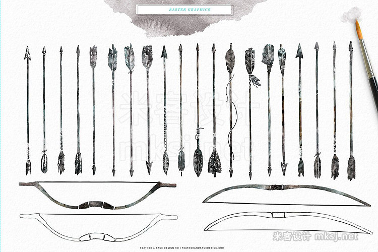 png素材 Hand-Drawn Arrows Bows