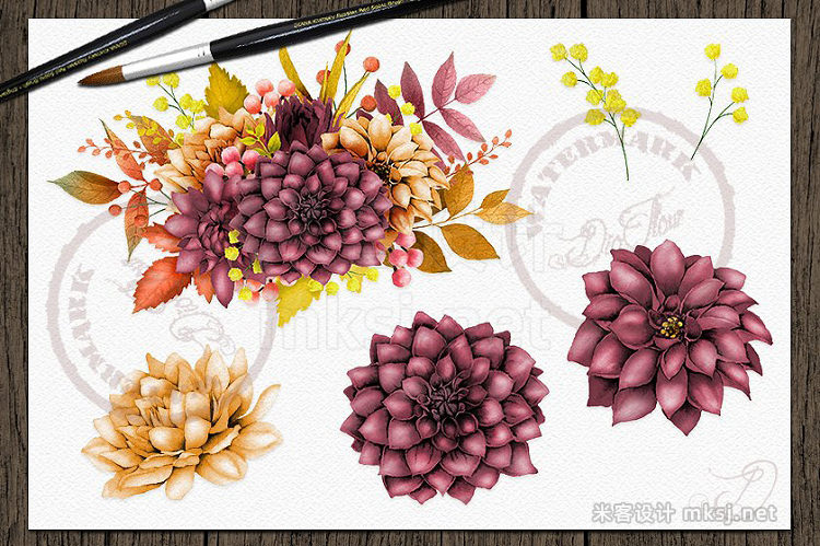 png素材 Autumn Watercolor Clip Art