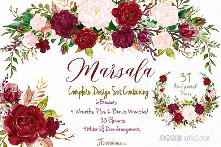 png素材 Marsala and Blush Design Collection