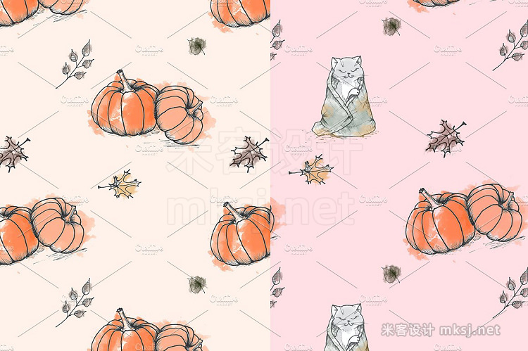 png素材 Autumn vibes Hand drawn set