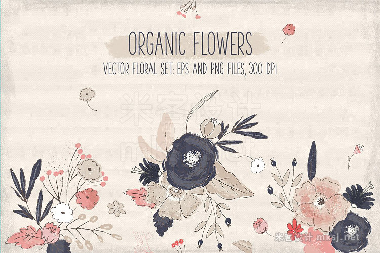 png素材 Organic Flowers