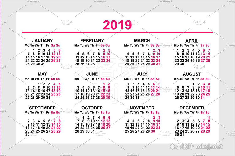 png素材 Calendar 2018 2019 2020 2021
