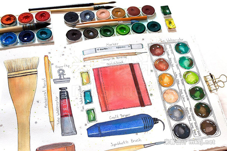 png素材 Art Supplies (watercolor elements)