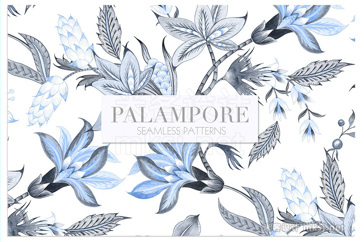 png素材 Palampore seamless watercolor print
