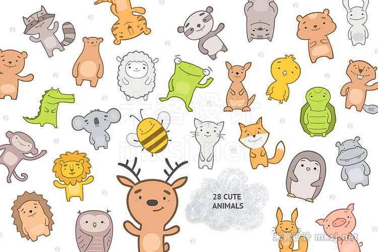 png素材 Cute baby animals clipart