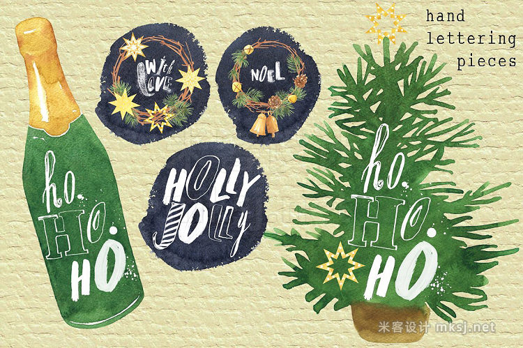 png素材 Watercolor Christmas clipart