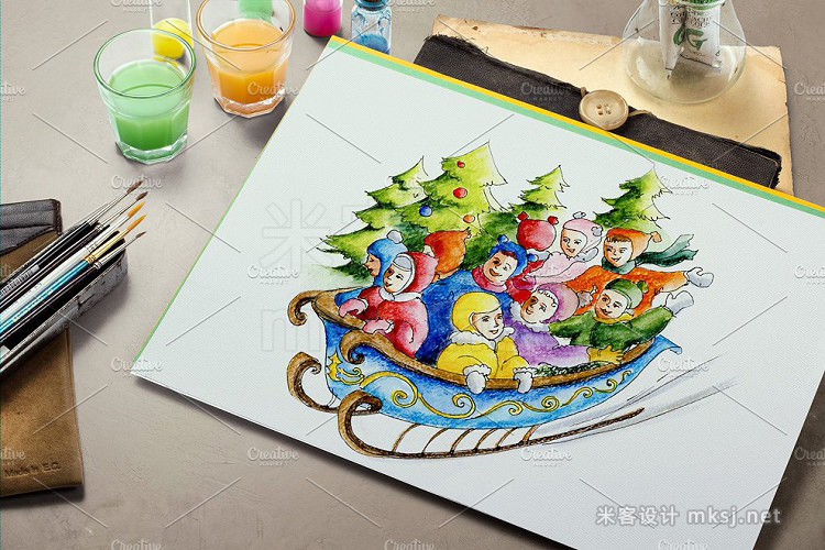 png素材 Christmas Clipart Watercolor