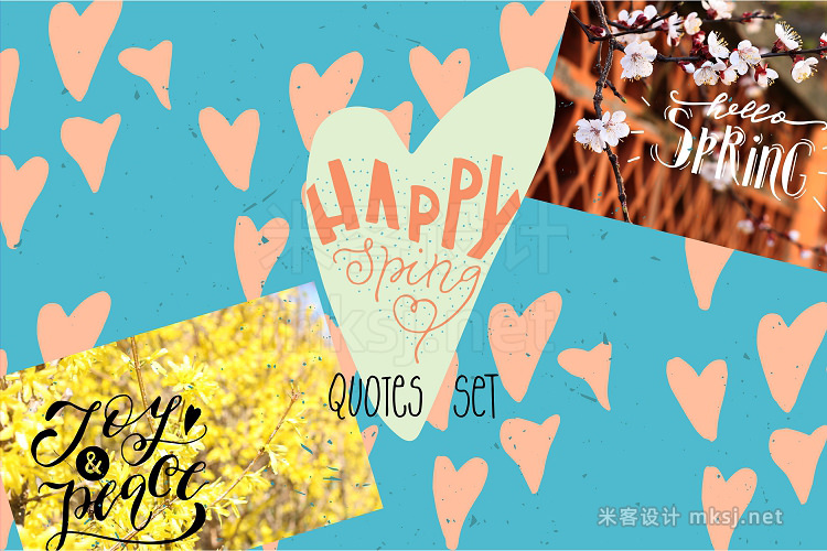 png素材 Spring overlay quotes