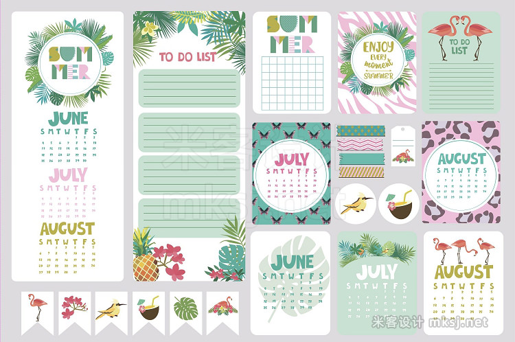 png素材 Weekly and daily summer planner