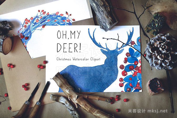 png素材 Oh My Deer - Christmas Clipart