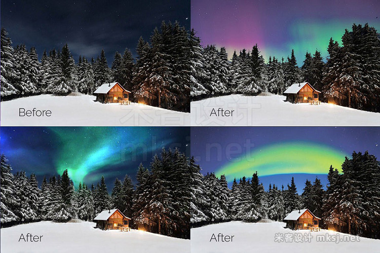 png素材 33 Aurora Borealis Photo Overlays