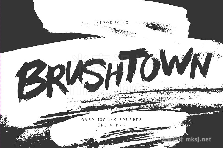 png素材 BrushTown - Over 100 Ink Brushes