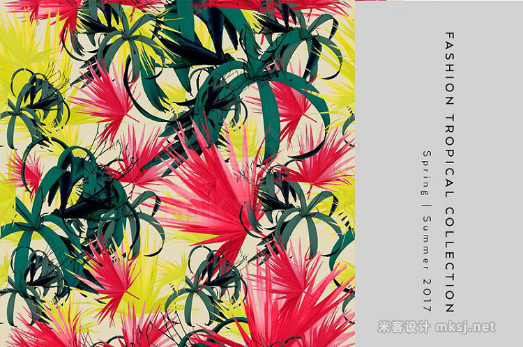 png素材 Seamless floral patterns with leaves