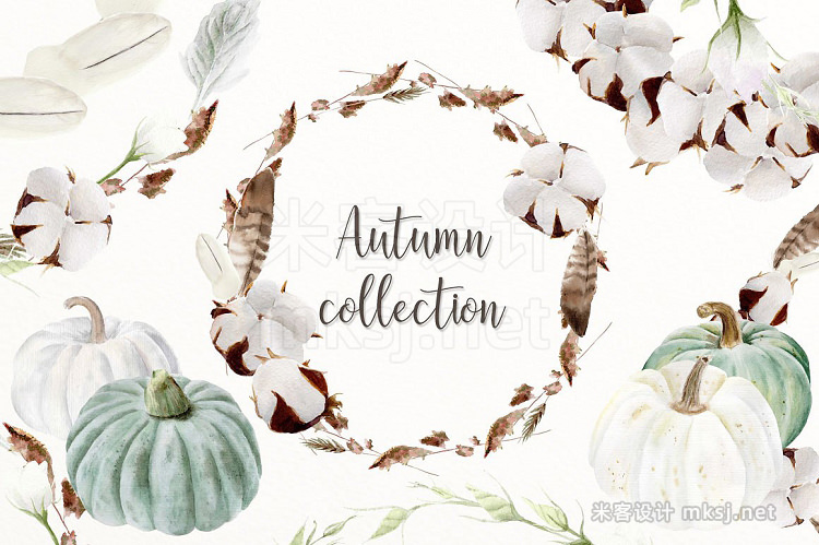 png素材 Autumn watercolor collection