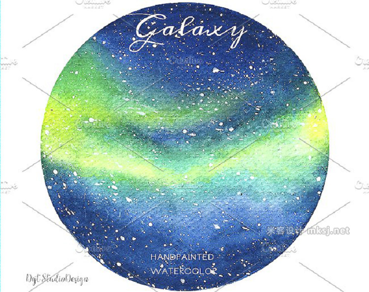 png素材 watercolor galaxy space clipart