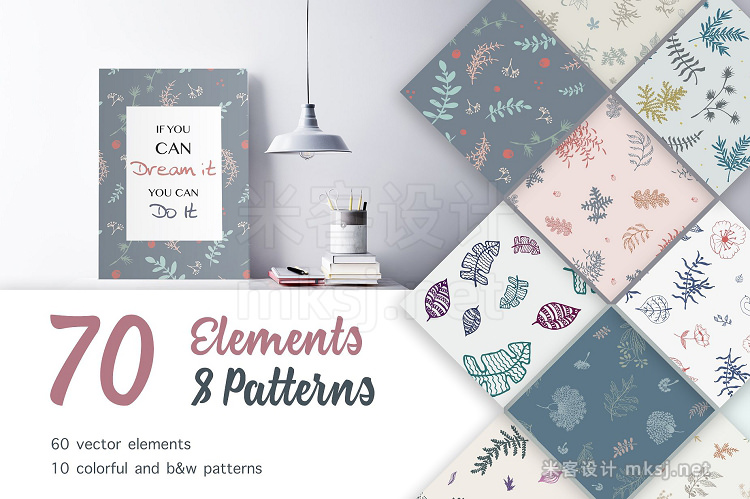 png素材 Floral Elements and Patterns