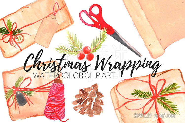 png素材 Christmas Wrapping Paper Clip Art