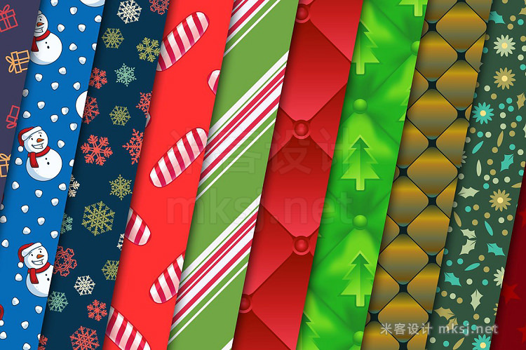 png素材 100 Christmas Seamless Patterns