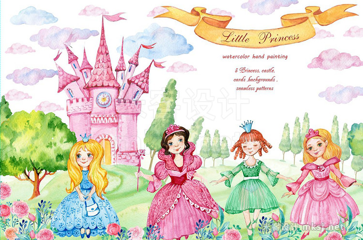 png素材 Little Princess watercolor