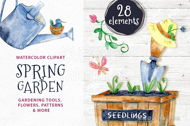 png素材 Spring Garden Watercolor kit