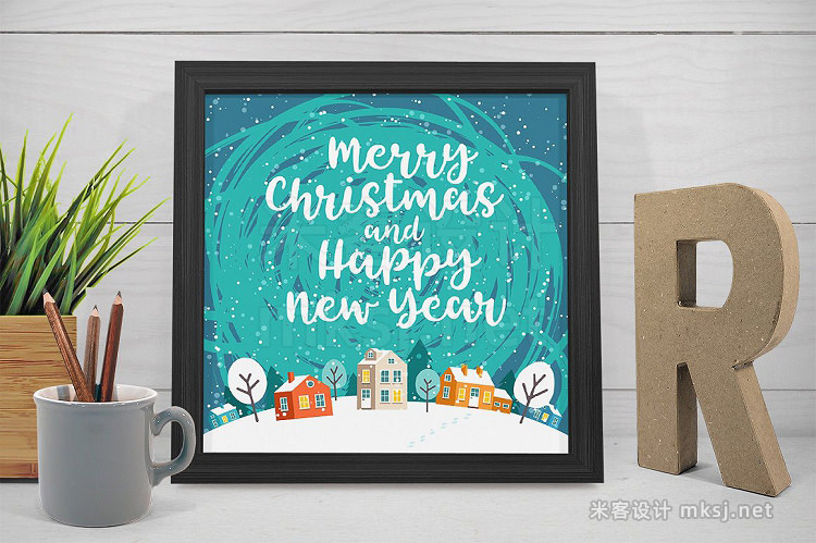 png素材 Greeting Christmas cards and pattern