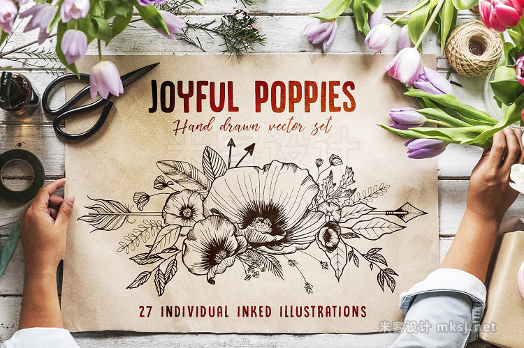 png素材 Joyful Poppies