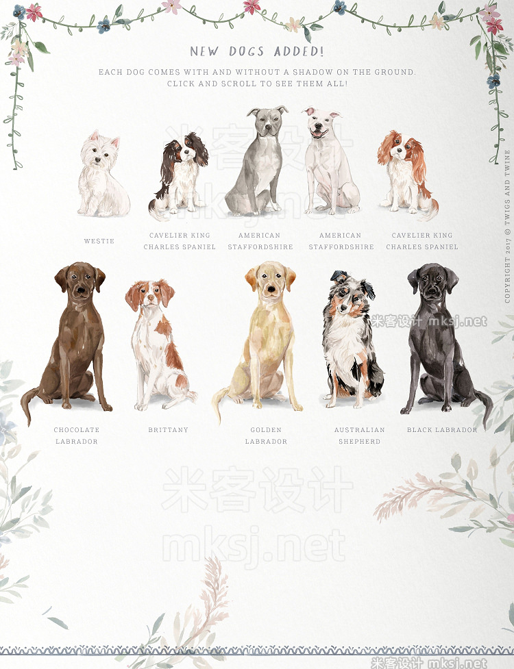png素材 Muddy Paws- Dog Lover Graphics