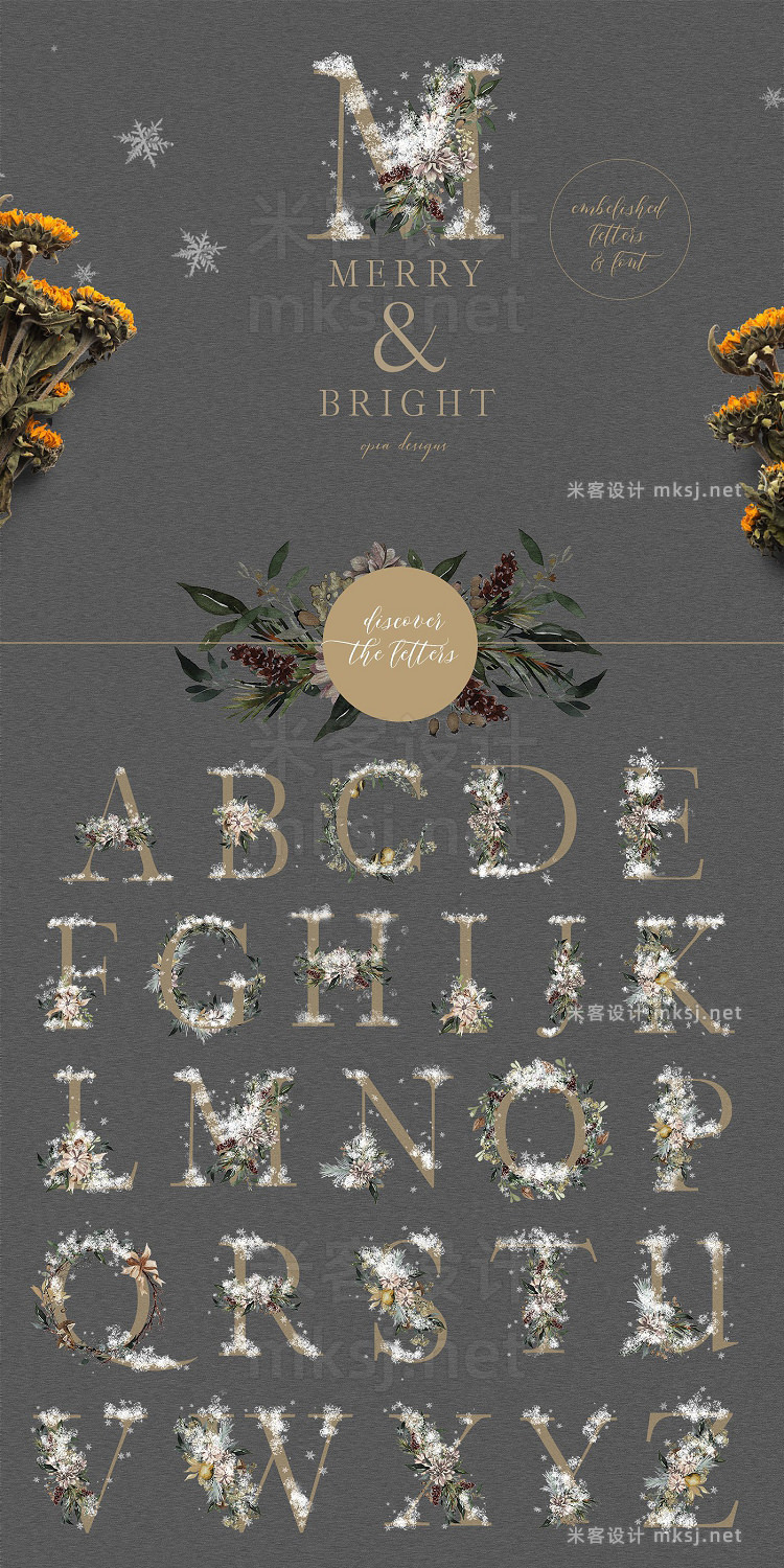 png素材 Frostbound Festive Edition  font