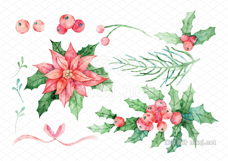 png素材 Christmas Watercolours