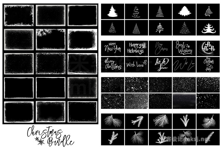 png素材 Christmas Bundle Photo Overlays