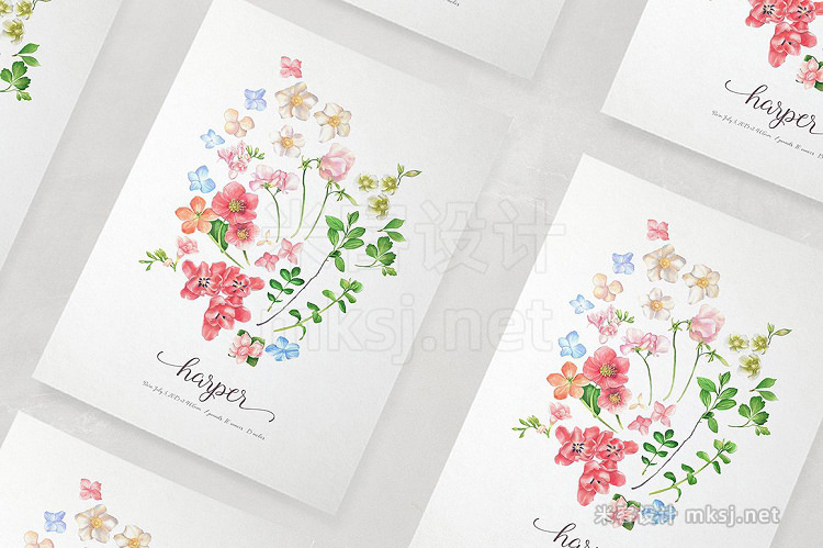 png素材 Sweet Floral Watercolor Bundle