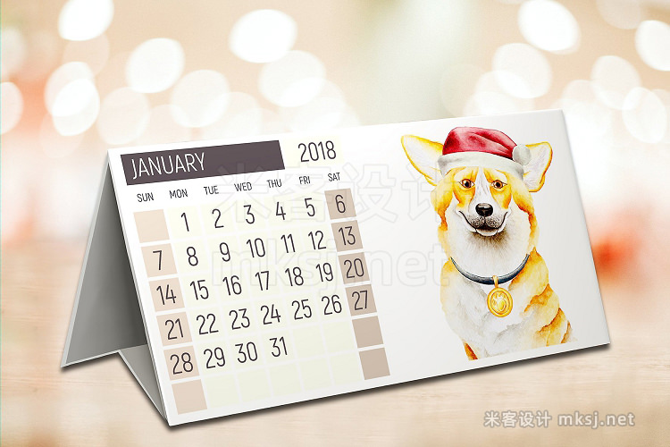 png素材 Watercolor Dog creator  calendar
