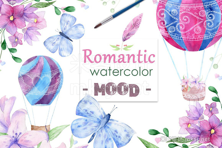 png素材 Romantic mood Watercolor Love