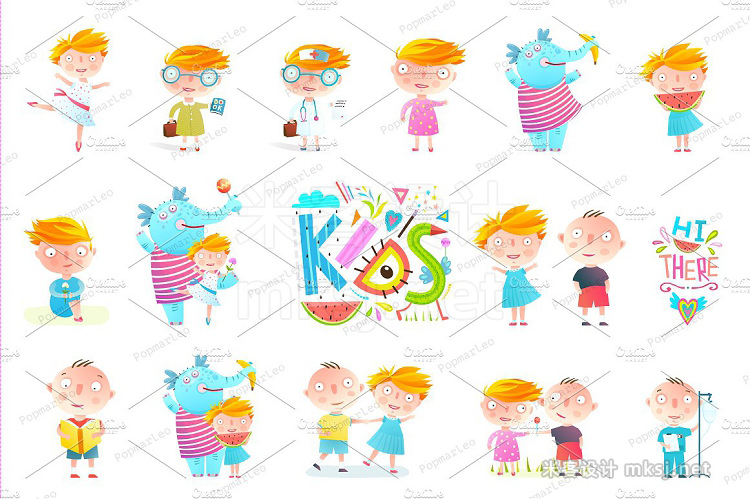 png素材 Kid Boy and Girl Collection Clipart